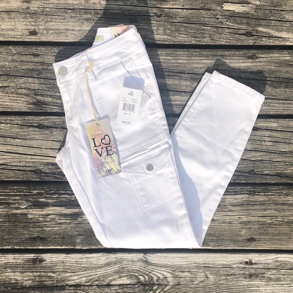 YMI White Anklet Jeans-NWT